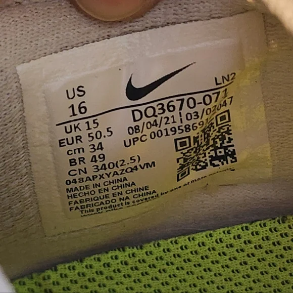 Nike Mens Vapor Edge Pro 360 Cleat Size 16 - Picture 6 of 6